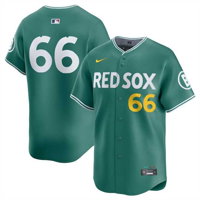 Men%27s Boston Red Sox #66 Brayan Bello Green 2025 City Connect Limited Stitched Jersey Dzhi->boston red sox->MLB Jersey